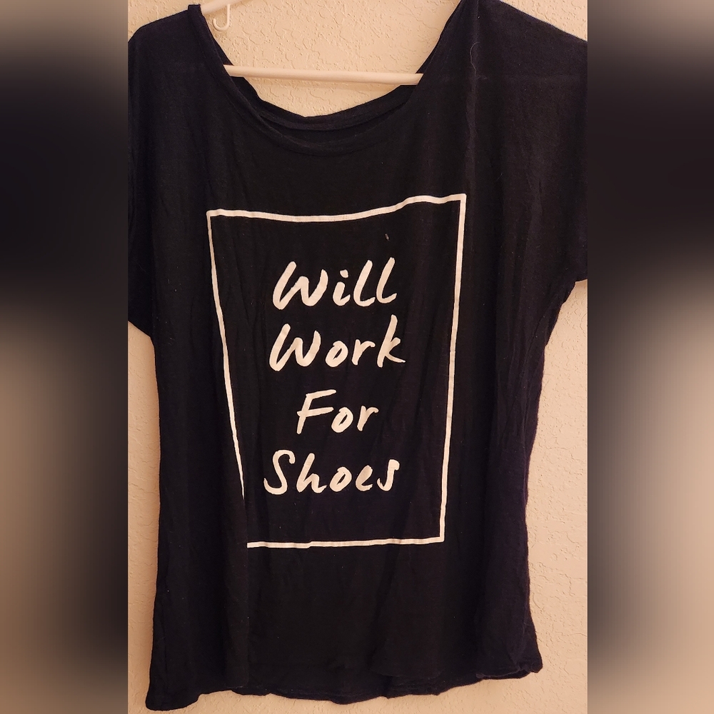 SHORT SLEEVE TSHIRT ...WILL WORK FOR SHOES